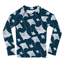 Load image into Gallery viewer, Navy Rays - Toddler Rash Guard