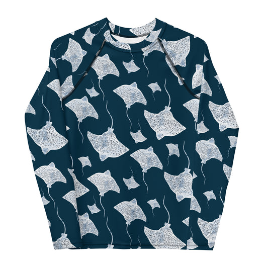 Navy Ray - Youth Rash Guard