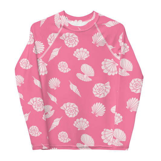 Bubblegum Seashells Youth Rash Guard