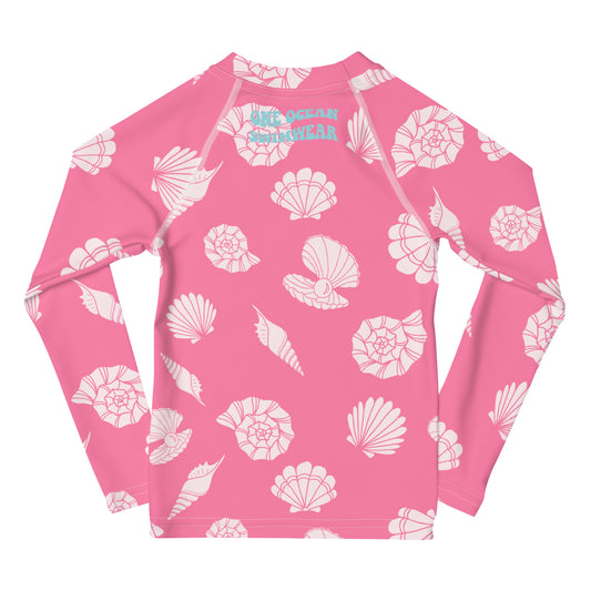 Bubblegum Seashells - Toddler Rash Guard