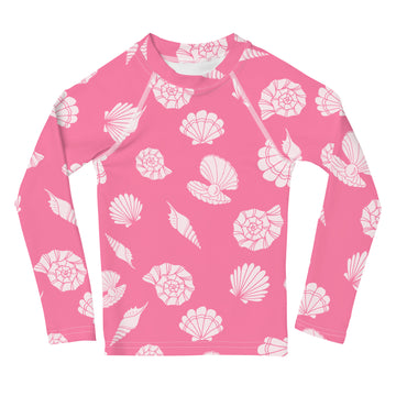 Bubblegum Seashells - Toddler Rash Guard