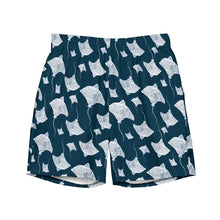 Load image into Gallery viewer, Navy Eagle Ray Men&#39;s swim trunks
