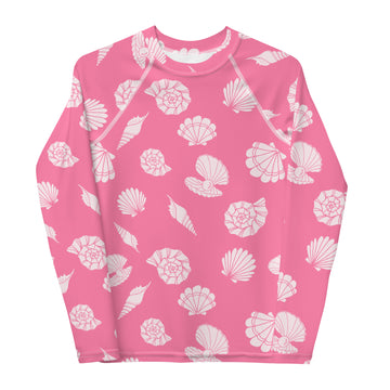 Bubblegum Seashells Youth Rash Guard